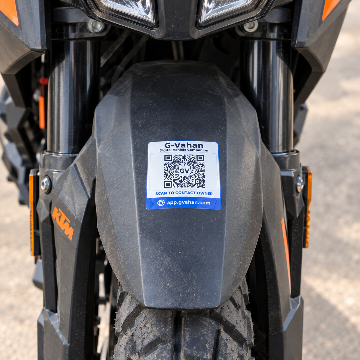 Exterior Sticker Application on Motorcycle Mudguard