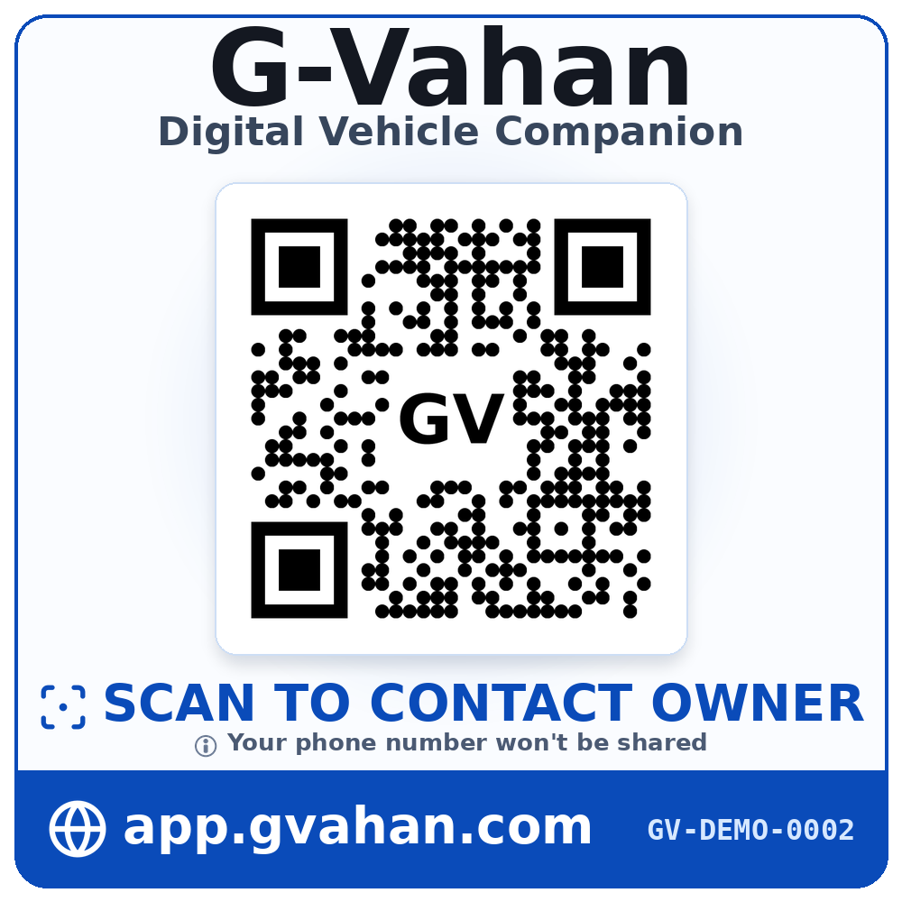 Square Vehicle QR Sticker 2.5x2.5 in